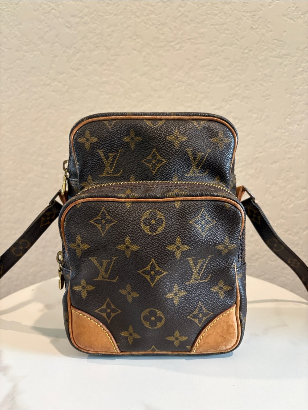 Louis Vuitton Brown Monogram Canvas Double-Pocket Messenger Bag
